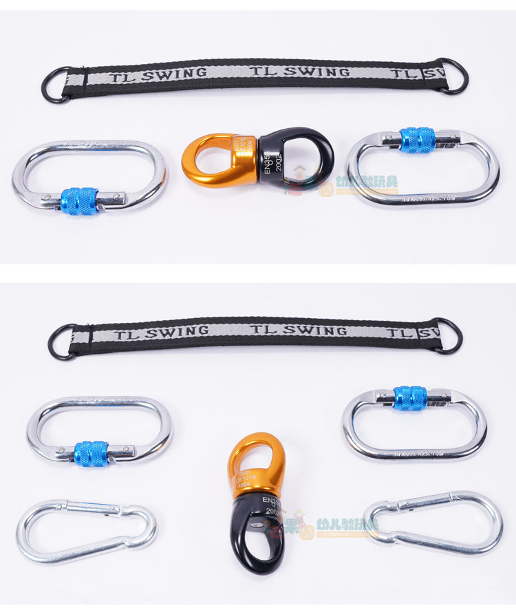 Тренажерное оборудование для детей 旋转器配件感统训练竖抱筒秋千架儿童桶绳管道调节绳子扣吊环绑带 Mango home