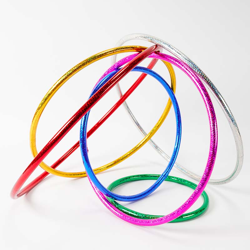 幼稚園児用新体操フープおもちゃフラッシュフラフープレーザー小道具ゴールドフラッシュフラフープ30cm