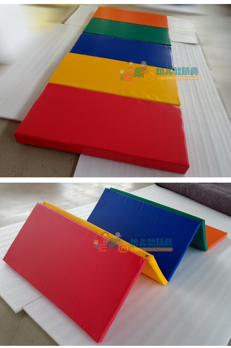 Развивающий коврик для ползания 儿童体能训练运动馆软体彩虹爬爬地垫四折垫五折叠婴儿拼接爬行垫 OTHER