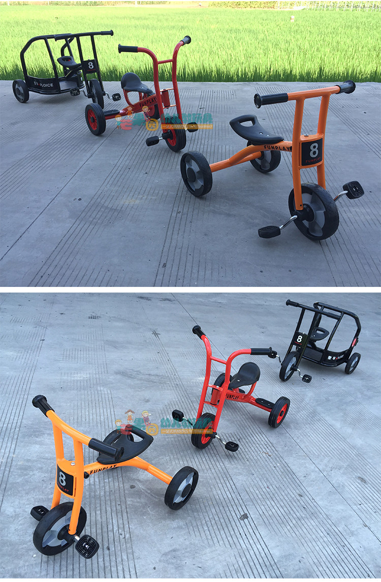 Трехколесный велосипед 幼儿园儿童户外童车体能脚踏车感统训练器材兜风车滑板脚行车拖车 No brand