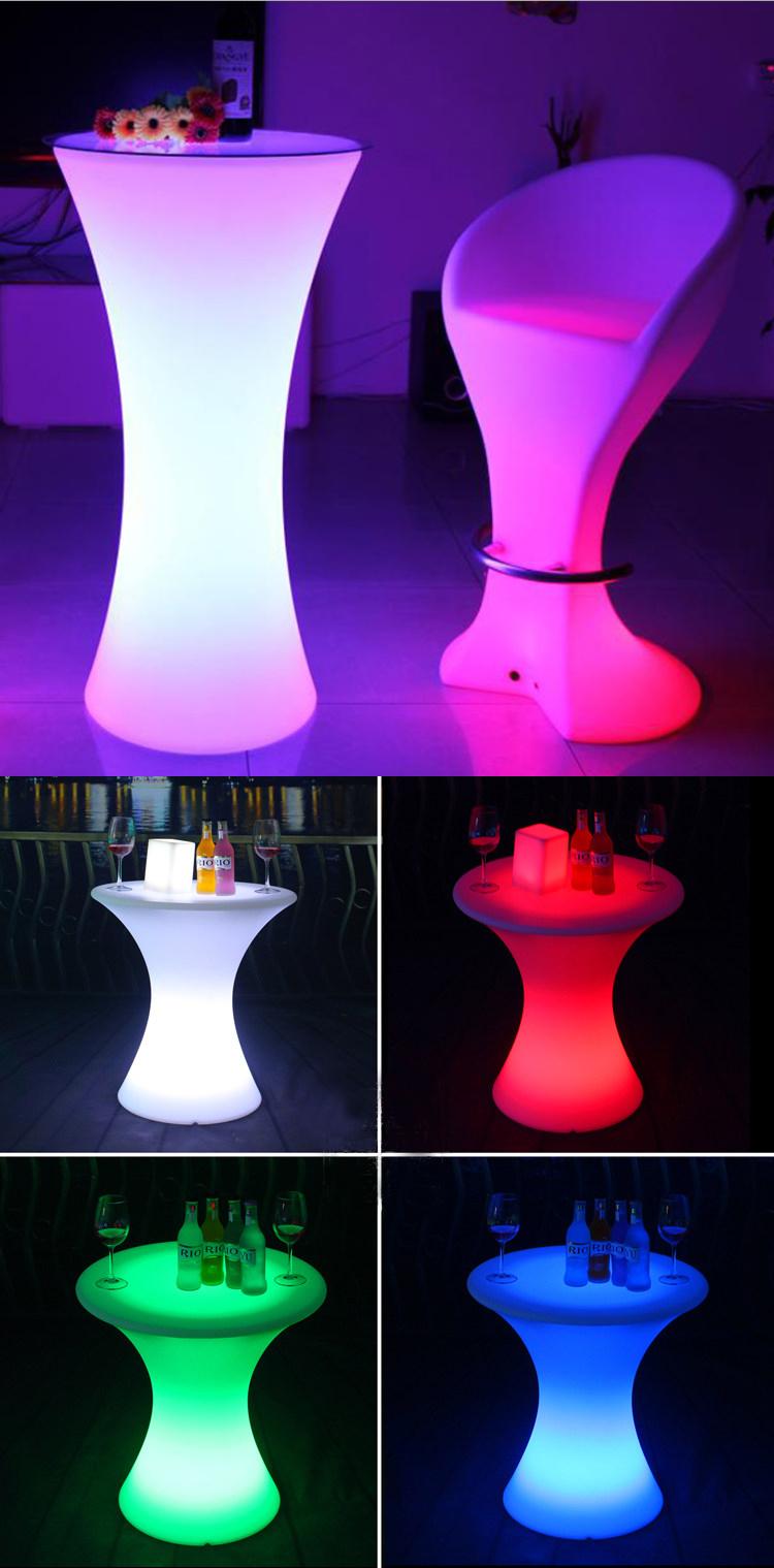 LED thanh ánh sáng quầy bar cocktail bàn sáng tạo đồ nội thất tròn trà thanh KTV đầy màu sắc cao thanh bàn - Giải trí / Bar / KTV