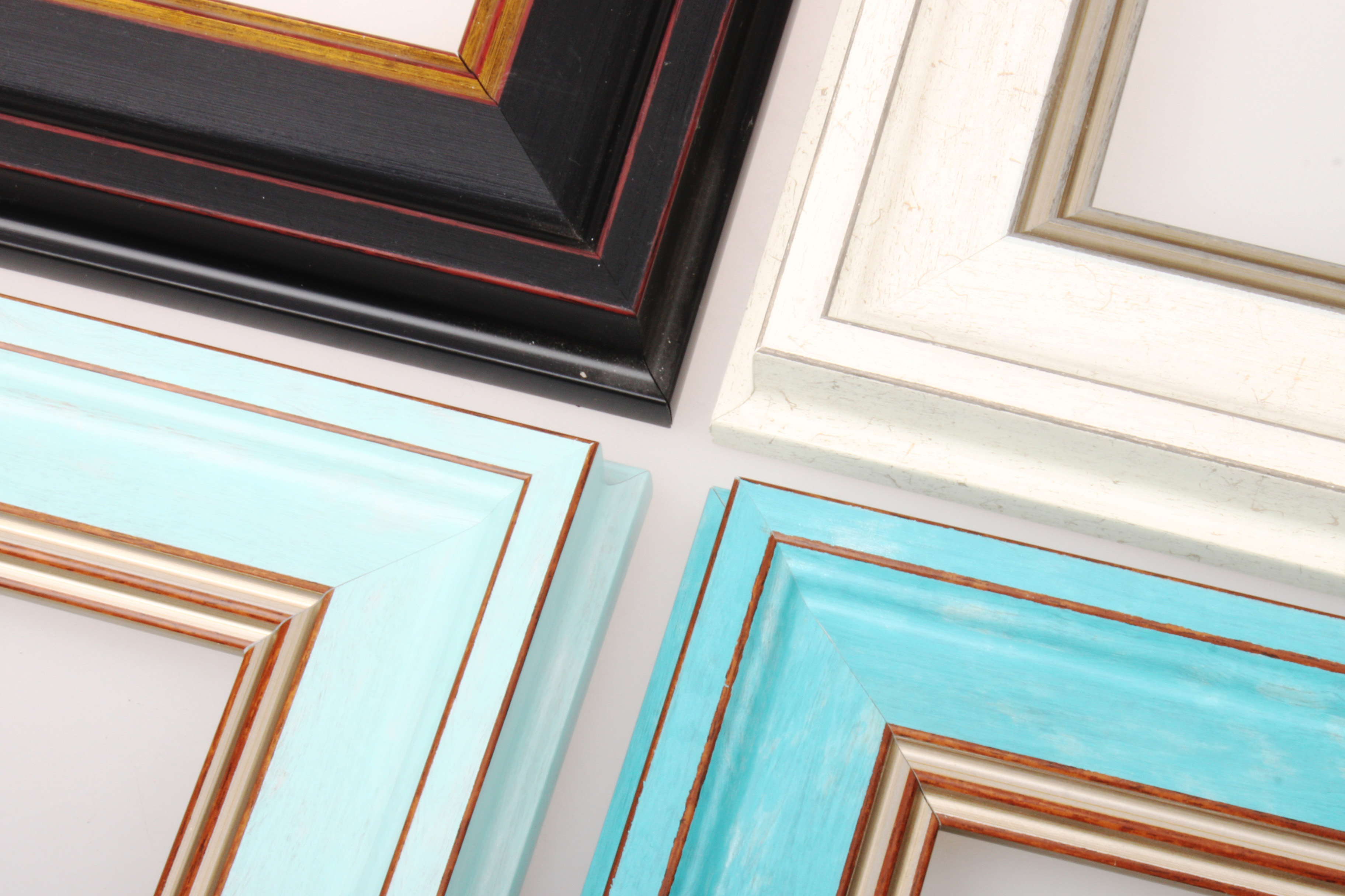 Retro European Blue White Frame for American Nordic Mediterranean Oil Frame