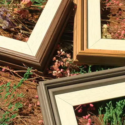 New Clear Mediterranean European style painting custom frame White simple wedding photo frame oil picture frame frame decorative lines