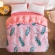 Cotton cộng với chăn bông đơn nữ mùa đông dày Một bên bông nguyên chất B bên san hô lông cừu sinh viên nam ký túc xá pha lê chăn bộ chăn ga gối