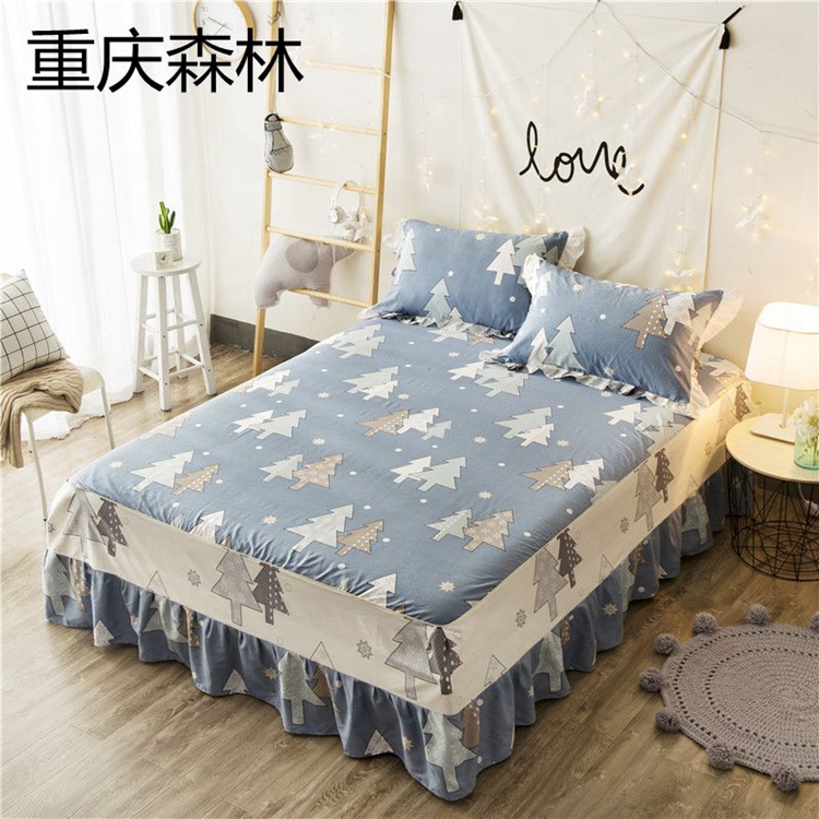 Bông giường trải giường váy phong cách mùa hè trải giường cotton trải giường 1.8 m 1.5 m non-slip bảo vệ bìa giường váy mảnh duy nhất