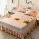 Khăn trải giường bằng vải cotton loại giường đơn mảnh Khăn trải giường bằng vải trải giường 1,8 m 1,5m Giường ngủ váy trượt bảo vệ váy giường