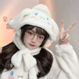 Зимний флисовый шарф для школьников, милая удерживающая тепло шапка, семейный стиль