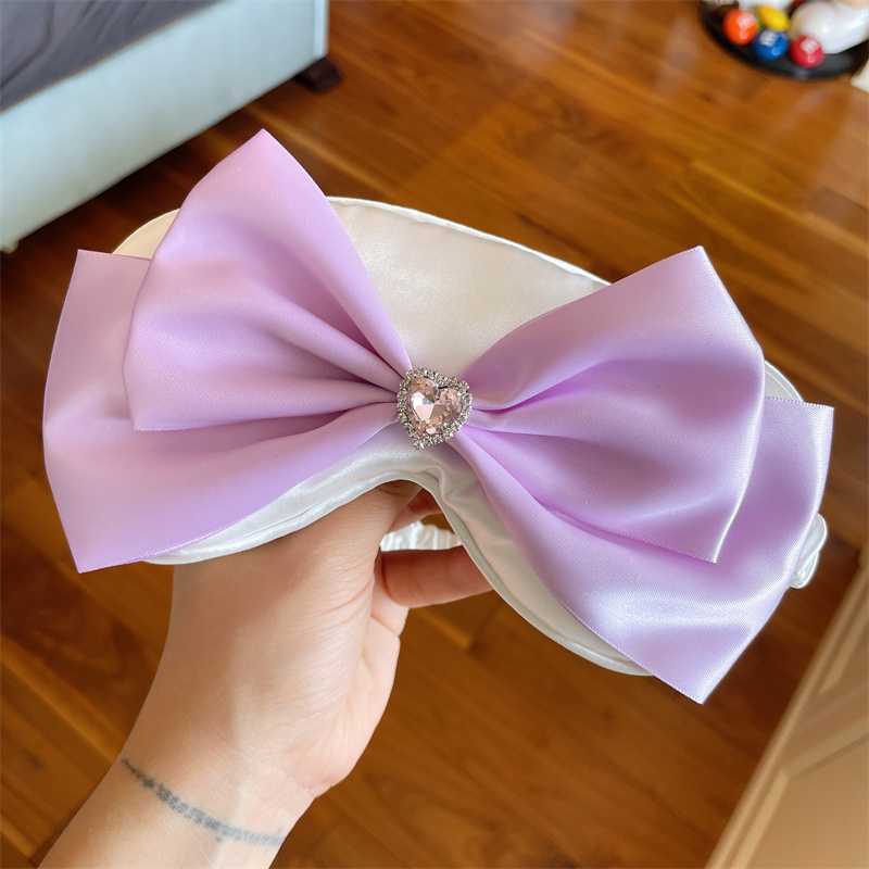 Lady Bow Knot Imitated Silk Eye Mask display picture 3