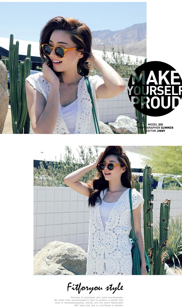 Net đỏ ins với cặp đôi mặt tròn nữ retro retro cận thị kính râm trong suốt kính râm chống bức xạ kính chống tia uv