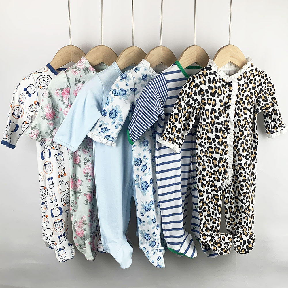 Baby jumpsuit spring and summer cotton long-sleeved baby romper newborn romper premature baby clothes 0-6 months