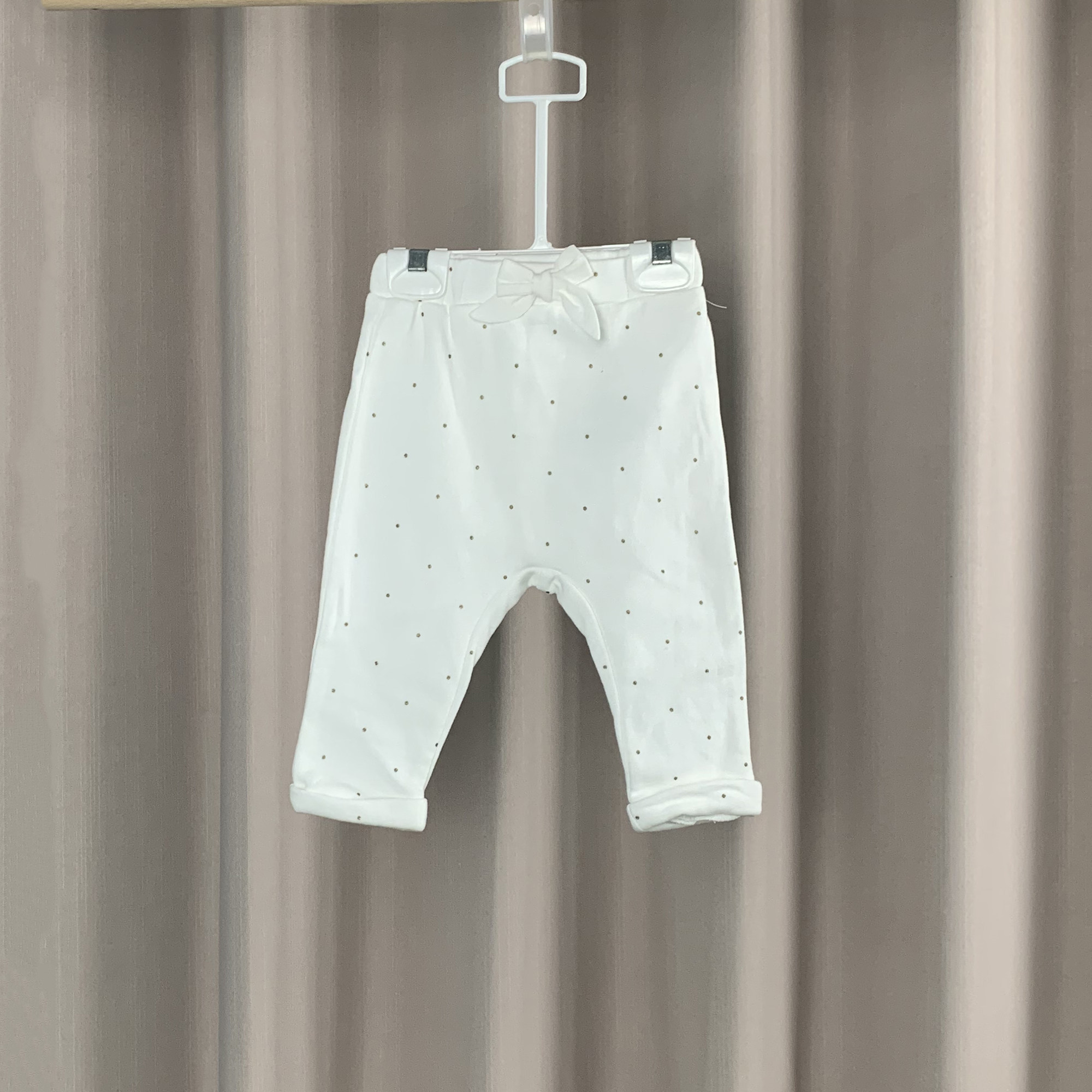 Original single 0-2 year old woman Bao Chunqiu Winter thin suede pants pure cotton large PP trouser curl hem Casual Leather Fascia Belt Long Pants