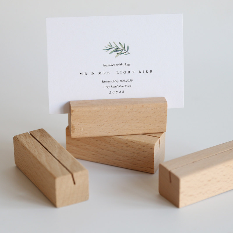 [USD 6.55] wooden business card holder business desktop business card