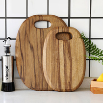 Zebra wood cutting board Household solid wood cutting board Rolling panel Fruit auxiliary bread board Kitchen cutting board Steak board