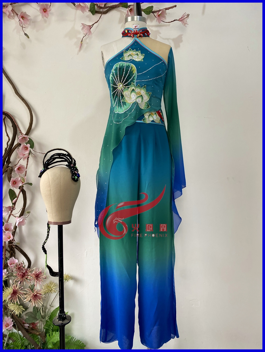 National Folk Peach Plum Cup Yu Tingting Original Plume Snake Dance Costumes Dress Rehearsal for Performance Contest