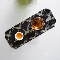 Stamping printing hand-size tea cup cup cushion Chinese tea ceremony kung fu tea tablecloth personal tea tea