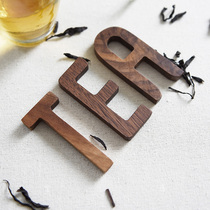 Nordic wind wood decorated English alphabet wooden wall decorated door decoration creative wood shooting props DIY