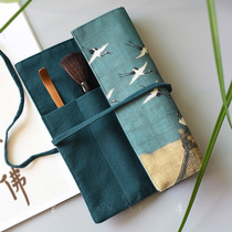 Chinese Nature Travel Tea Toys Four Monks Handle Bags Zen Six Thick Fabric Package Tea Space Parts