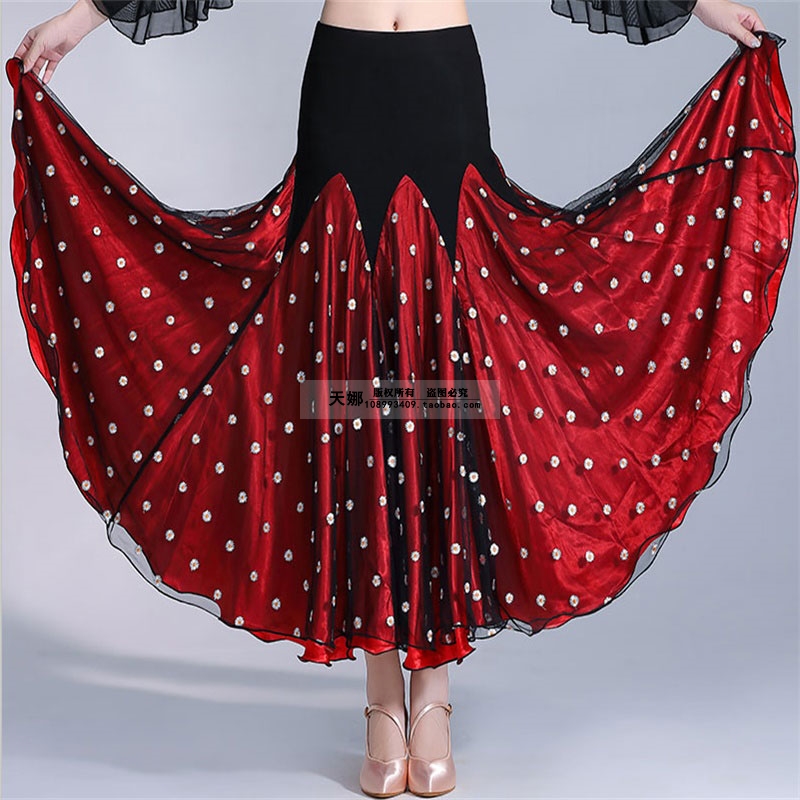 Купить Современный Юбка для танцев кадриль гигабайт Танец бальный танец ...