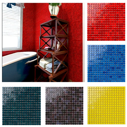 Гонконгская сеть метро красная мозаика цвет разбитый стеклянный фона фона стены магазин чай ресторан ледяная комната ледяная комната