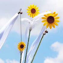 Five Flowers of Sunflower Teasing Cat Baseball with Feather Bell Peppers with Toys and Young Cats Fancy Sun Flowers