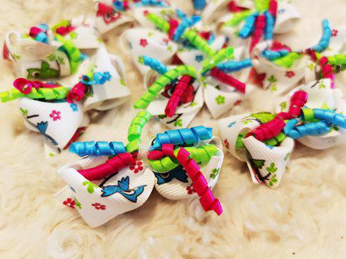 Export European and American children's hairpin owl cartoon curly bow headdress clip
