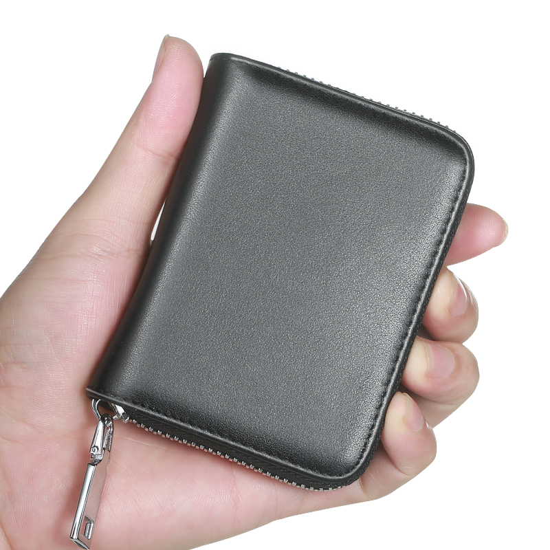 EHRENMANN Business Bull Leather Card Bag Large Capacity Men's Wallet Cards Bag Genuine Leather Pouch Zero Money Bag