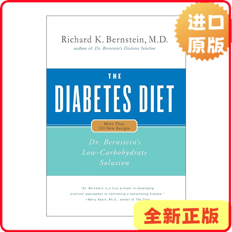 [Original Edition in Stock] the Diabetes Diet Dr. Bernstein's Low-Carbohydrate Solution Hardcover English Original Edition Richard K. Bernstein M.D 978