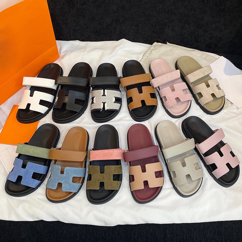 Ertou Slippers 2026 Summer New Style Round Toe Thick Sole Velcro Strap Fashionable Casual Outdoor Sandals for Women