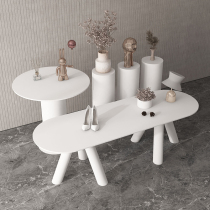 Crowdsmiths Workshop ZJF Exhibition Sample Display Shelf Goods High And Low Flowing Water Table With Lamp Cylindrical Showcase SHOWCASE D4