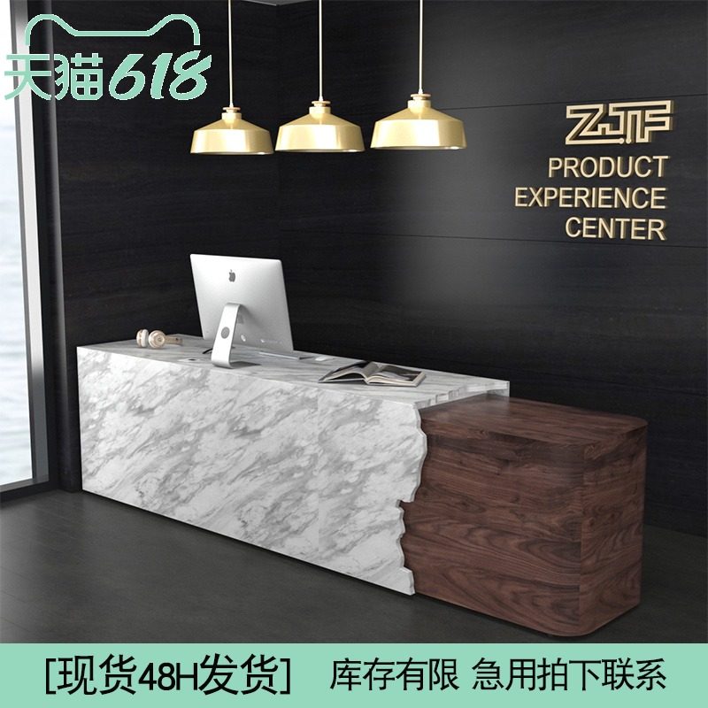 Crowdsmiths Workshop ZJF High-end Moonako Center Service Reception Desk Cashier Company Large Extra-long FRONT DESK D1