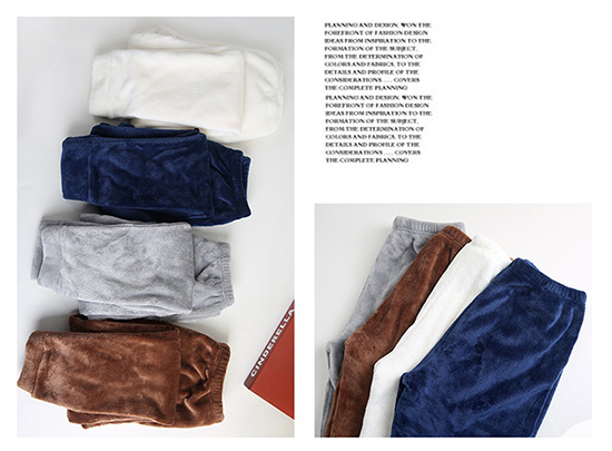 Quần nhung nhung nam dày mùa thu và mùa đông eo ấm nhà quần rộng kích thước flannel thu nhỏ nhung nhà quần thể thao nam