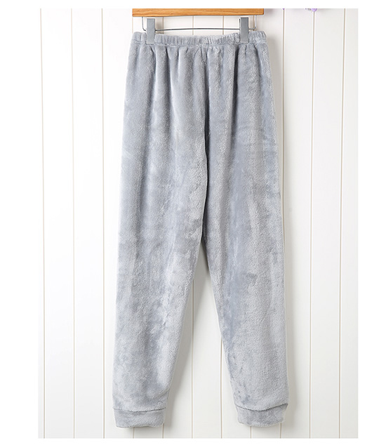 Quần nhung nhung nam dày mùa thu và mùa đông eo ấm nhà quần rộng kích thước flannel thu nhỏ nhung nhà quần thể thao nam