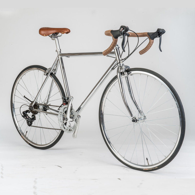 METTLER Road Bike Vintage Electroplated Racing Elbow Handle Men's and Women's Flat Handle Shift 700C