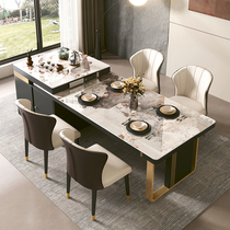 Rockboard Island Terra table One integrated finished product light extravagant modern extremely minimalist living-room Multi-functional retractable Kitchen Mid Island Desk Cabinet