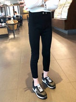 Girlsblack underpants outside wearing 2020 spring and autumn clothes new childrens elastic long pants 100 hitch skin-tight pants