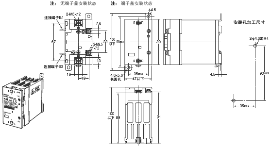 G3pa Размер внешнего вида 7 G3PA-240B-VD_DIM