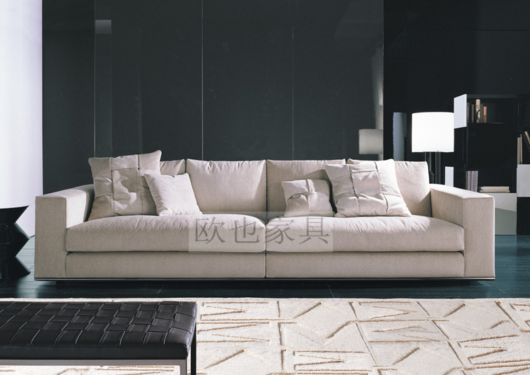 Milan thiết kế nội thất ba chỗ ngồi sofa kết hợp căn hộ nhỏ đơn giản hiện đại phòng khách dress Bắc Âu sofa