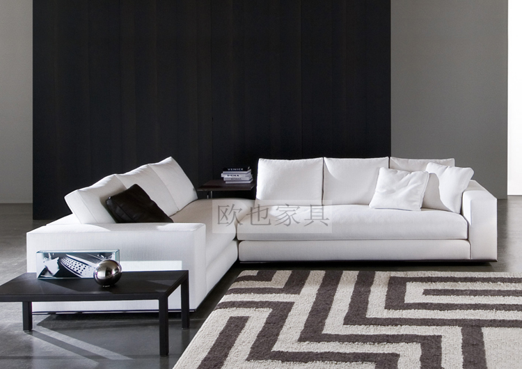 Milan thiết kế nội thất ba chỗ ngồi sofa kết hợp căn hộ nhỏ đơn giản hiện đại phòng khách dress Bắc Âu sofa