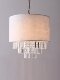 Scandinavian Modern Minimalist American Style Bedroom Crystal Chandelier Shade White Fabric Romantic and Warm Study Room Home Lighting