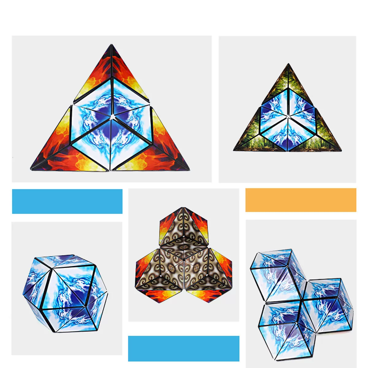 Three dimensional magnetic constructor, Rubik's cube, intellectual toy for adults for beginners, volume geometry, 3D