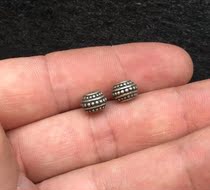 Tibetan sterling silver partition beads A pair of Tibetan Buddhist beads Partition beads Drum beads Old beads Package old fidelity