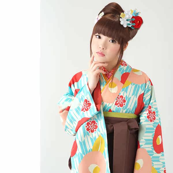 繪夢館 工匠作細工花簪 赤色薔薇 小花與蝶 卒業式梳子