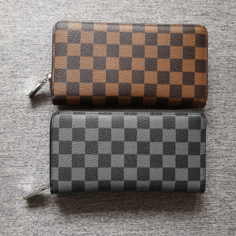 Zippered Long Wallet European and American Luxury Genuine Leather Men's and Women's Handbag Multi-Card Slot Wallet Horizontal Mobile Phone Bag