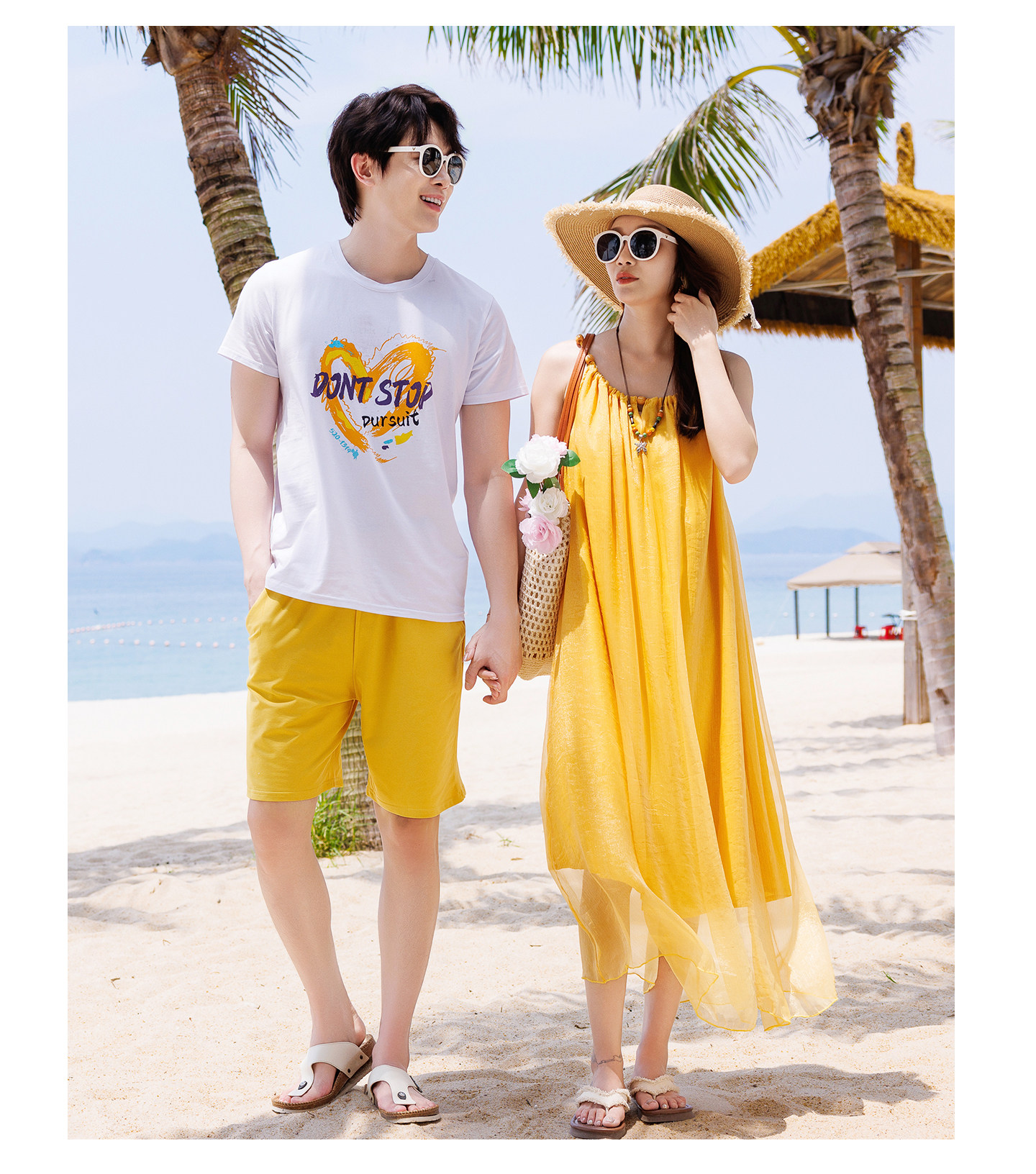 海边沙滩亲子装一家四口夏季母女款吊带连衣裙旅游度假母子装套装 — 13