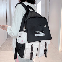 School bag Female junior high school students Korean version of large capacity high school students primary school students wild college students shoulder bag Japanese canvas bag