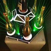 Фиолетово-красное алмазное вино-акриловое