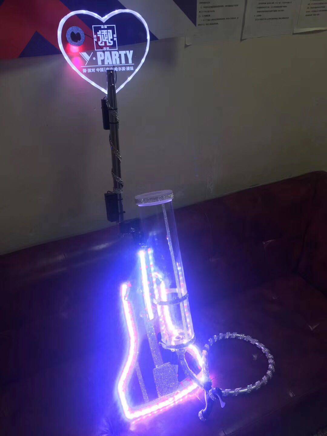 Electronic luminous wine feeder fluorescent backpack nightclub atmosphere interactive props cocktail needle bar gogo clothing