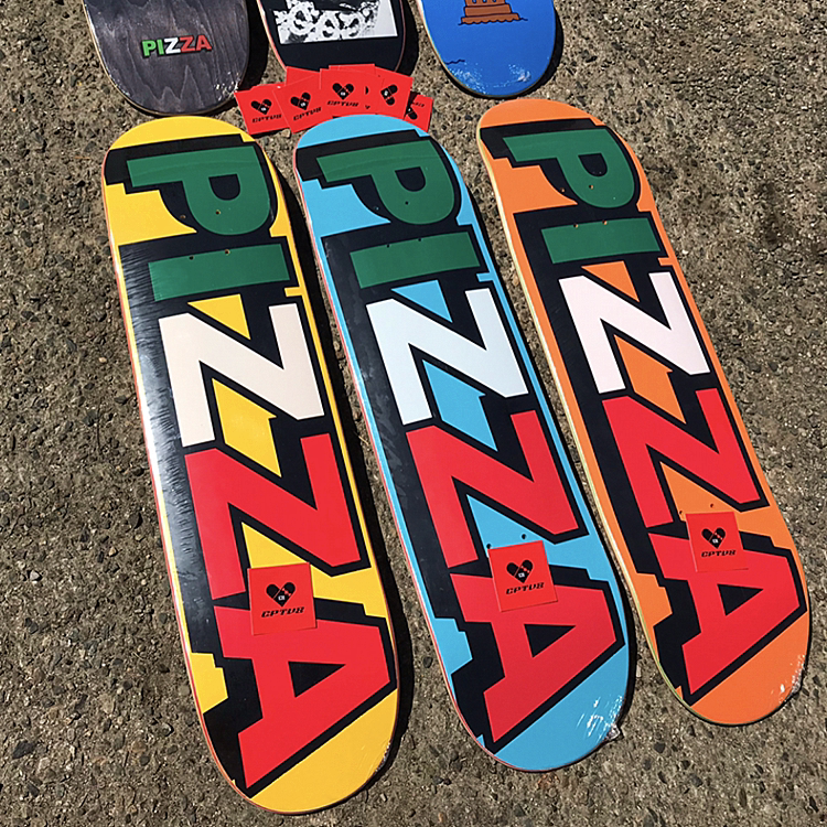 🔥黄色滑板界的网红选手🔥 | PIZZA SKATEBOARDS Tri Logo Deck Yellow-滑板-淘宝好物网