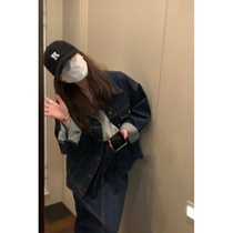 HEYGIRL Black Brother Korean Loose Thin Denim Jacket Women Slim Casual Jacket Top 2021 Spring