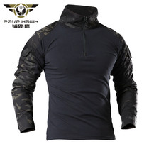 Roadhawk Outdoor Camo Long Sleeve T-Shirt Frog Outfit Autumn Tactical T-shirt Elastic Workwear Tops Physical Training Clothing